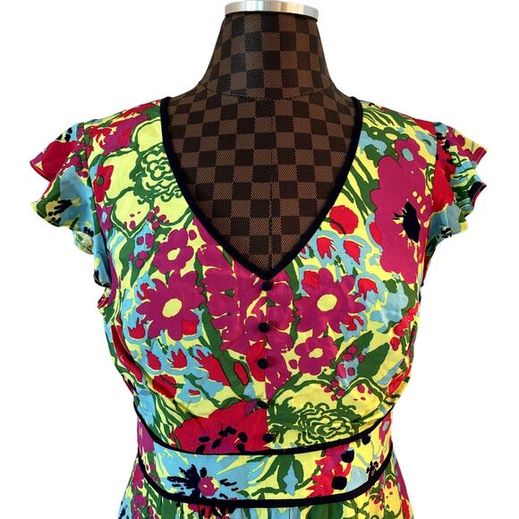 ModCloth Eyes On You Floral Maxi Dress Large NEW Coquette Romantic Fairycore - Picture 4 of 13